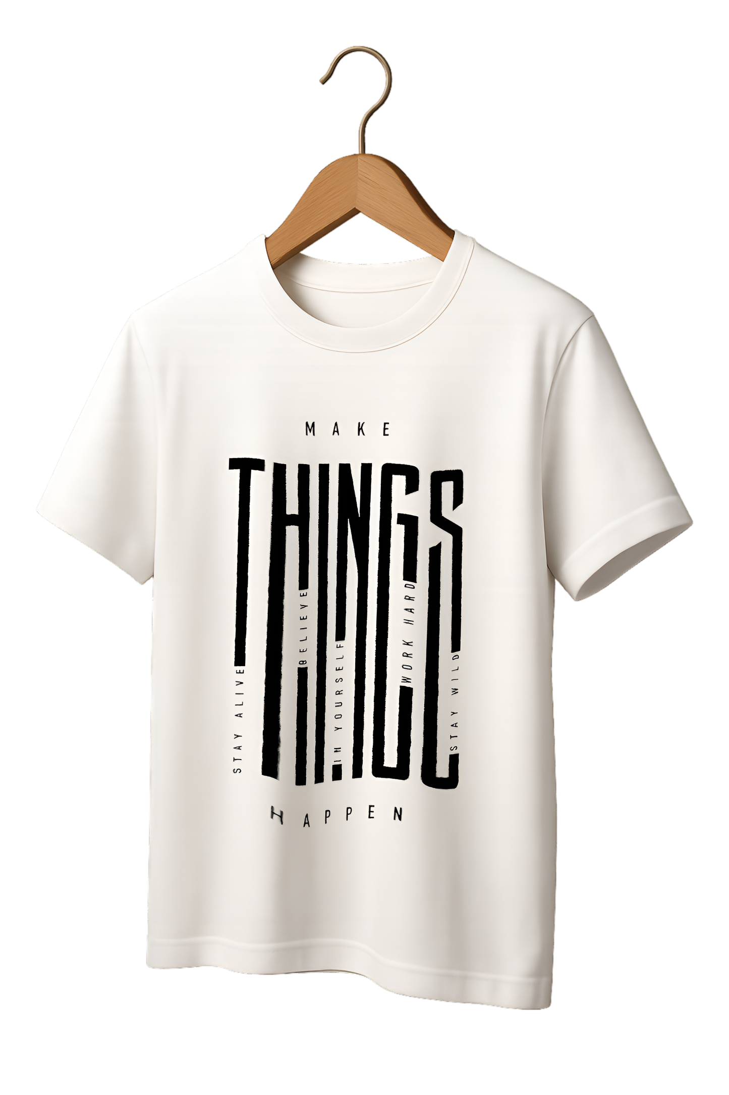 "Make Things Happen" Motivational Cotton T-Shirt - Minimalist Collection