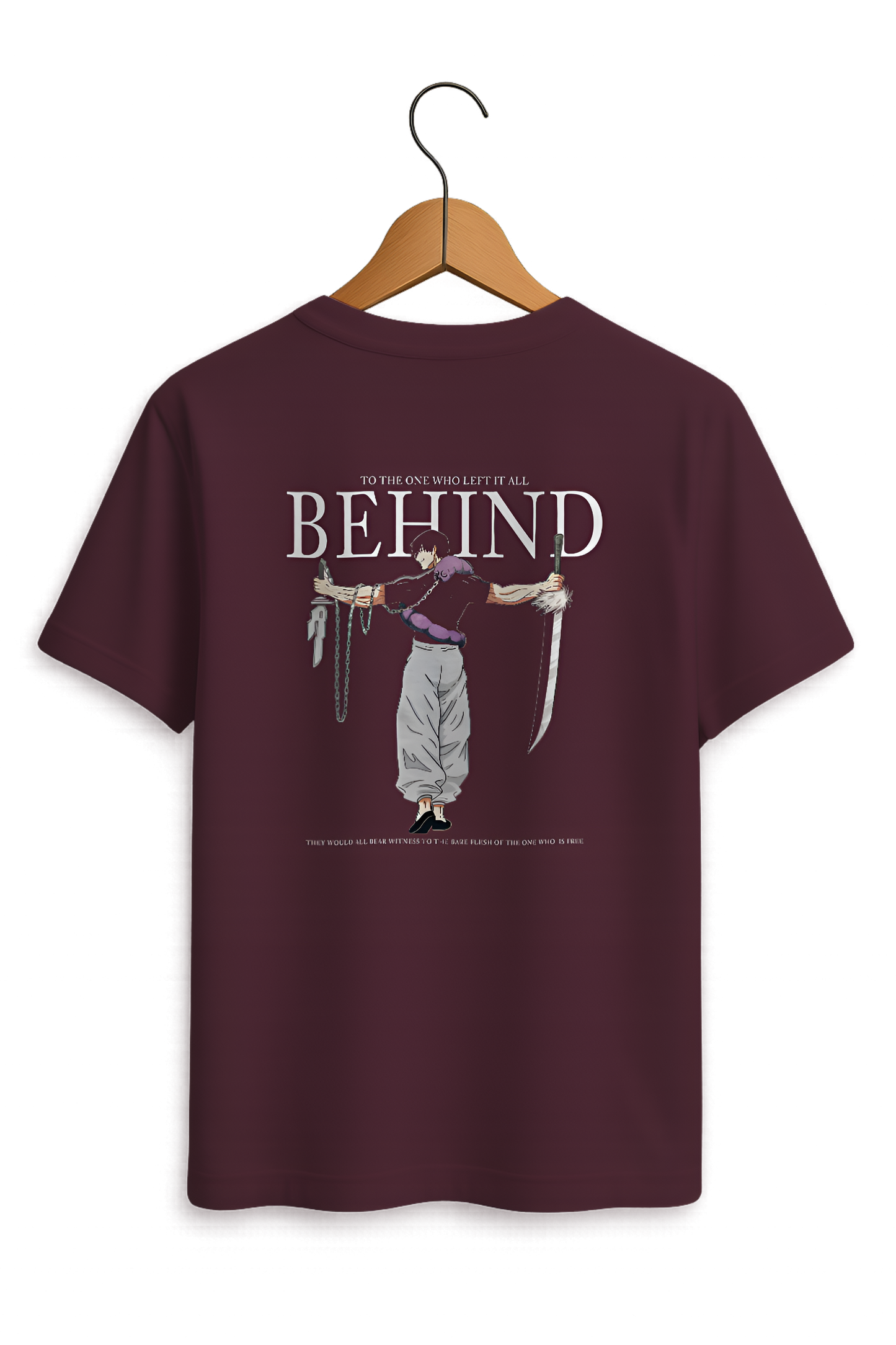 Behind Warrior Anime Graphic Tee
