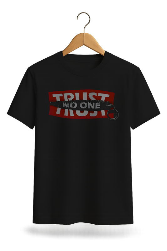 "Trust No One" Graphic Cotton T-Shirt - Minimalist Collection