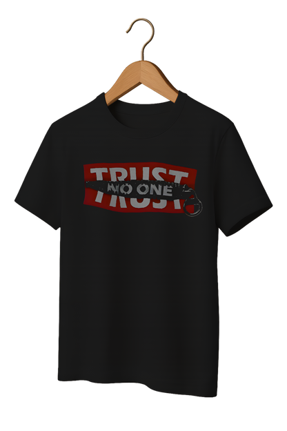 "Trust No One" Graphic Cotton T-Shirt - Minimalist Collection