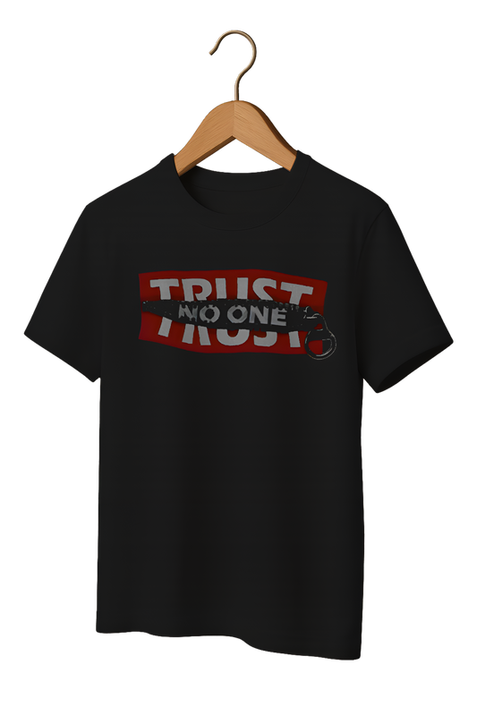 "Trust No One" Graphic Cotton T-Shirt - Minimalist Collection