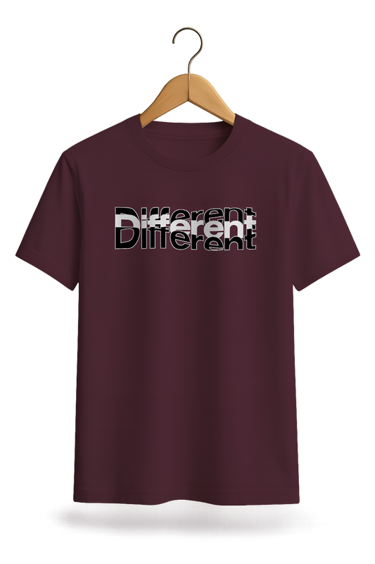 "Different" Typography Cotton T-Shirt - Minimalist Collection