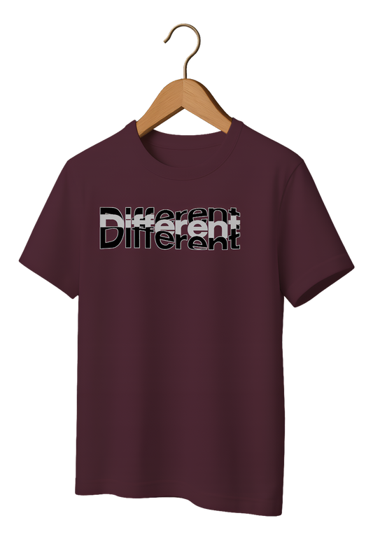 "Different" Typography Cotton T-Shirt - Minimalist Collection