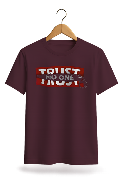 "Trust No One" Graphic Cotton T-Shirt - Minimalist Collection