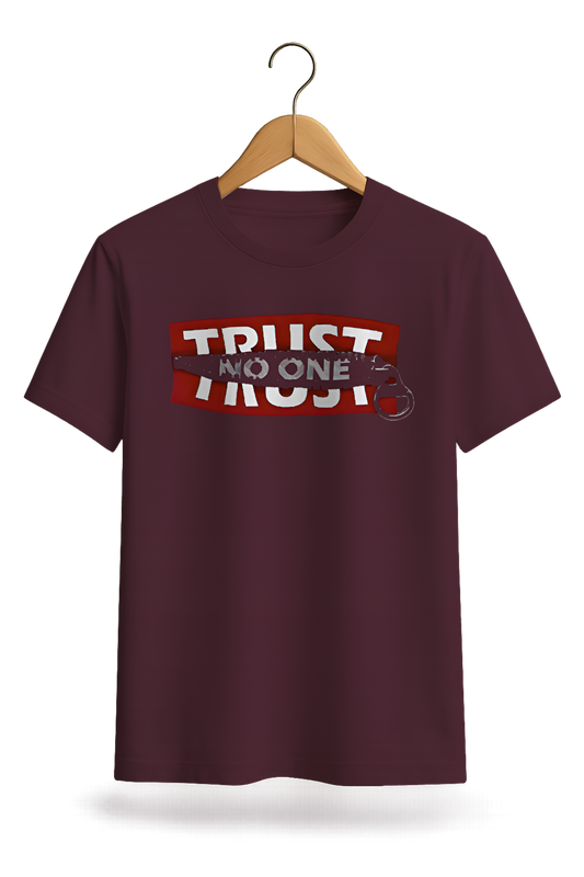 "Trust No One" Graphic Cotton T-Shirt - Minimalist Collection