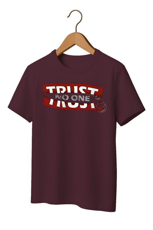 "Trust No One" Graphic Cotton T-Shirt - Minimalist Collection
