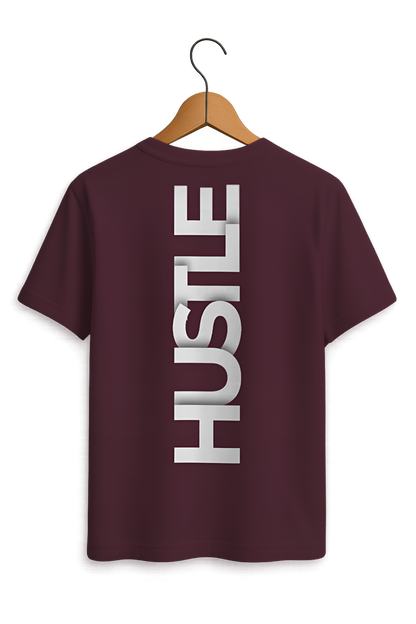 HUSTLE Vertical Typography Tee