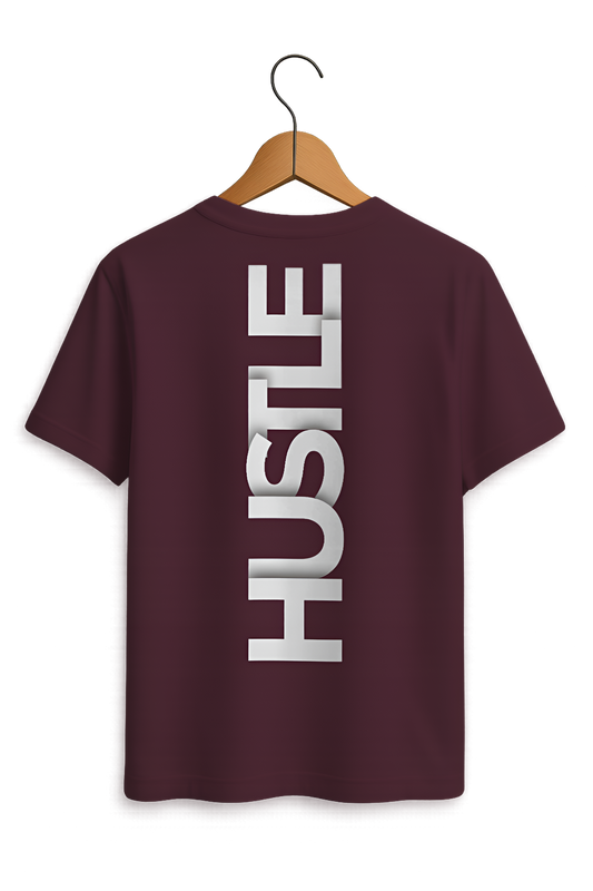 HUSTLE Vertical Typography Tee