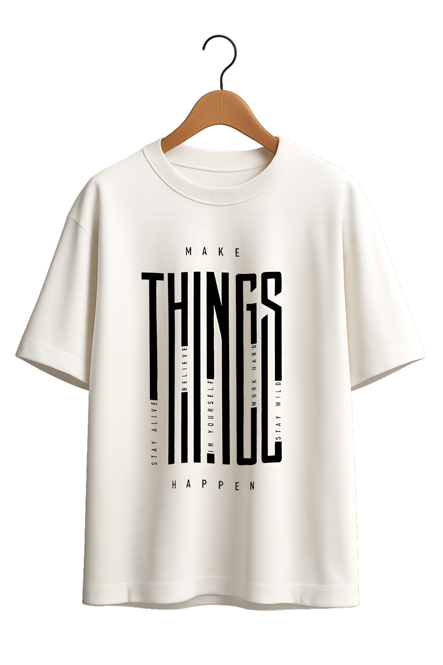 "Make Things Happen" Motivational Cotton T-Shirt - Minimalist Collection