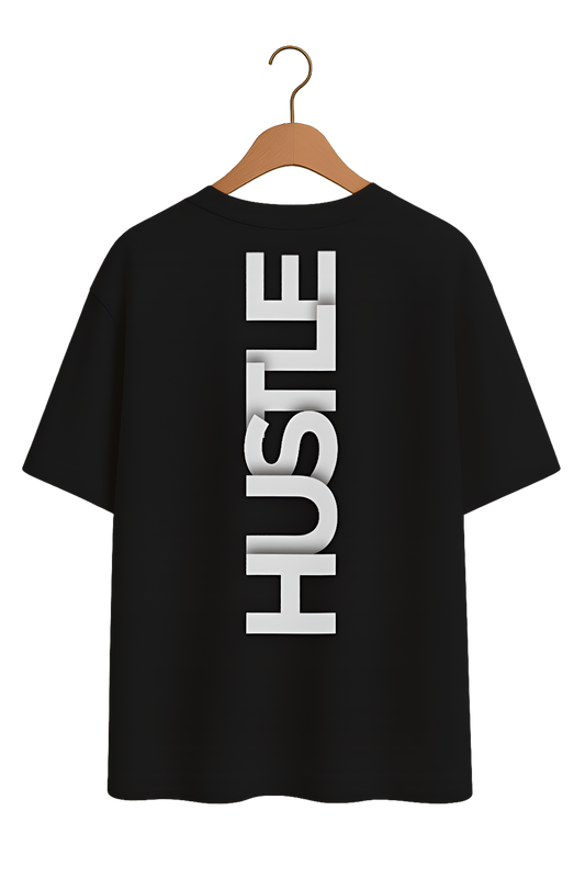 HUSTLE Vertical Typography Tee