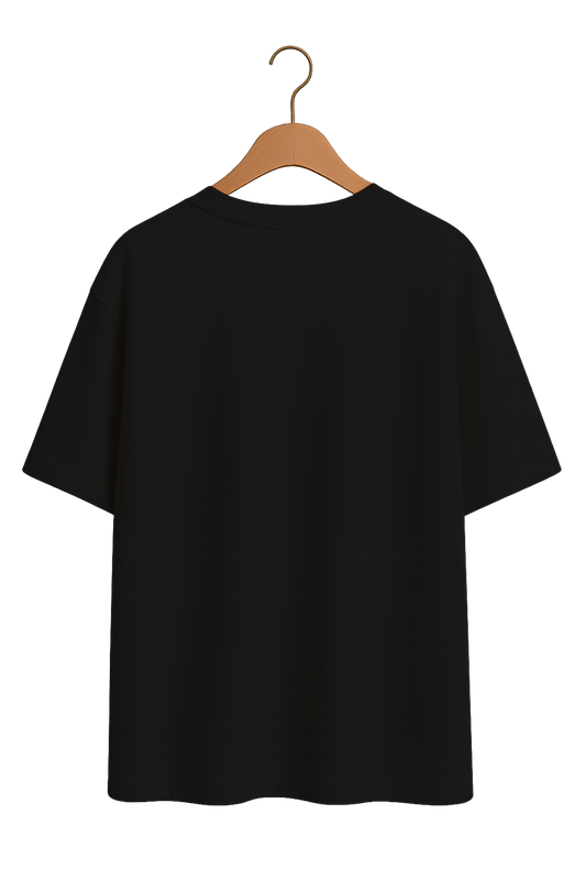 Premium Cotton Oversized T-Shirt - Essential Collection (Mono Black)
