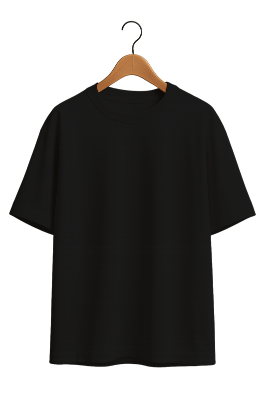 Premium Cotton Oversized T-Shirt - Essential Collection (Mono Black)