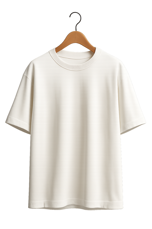 Premium Cotton Oversized T-Shirt - Essential Collection (Clean White)