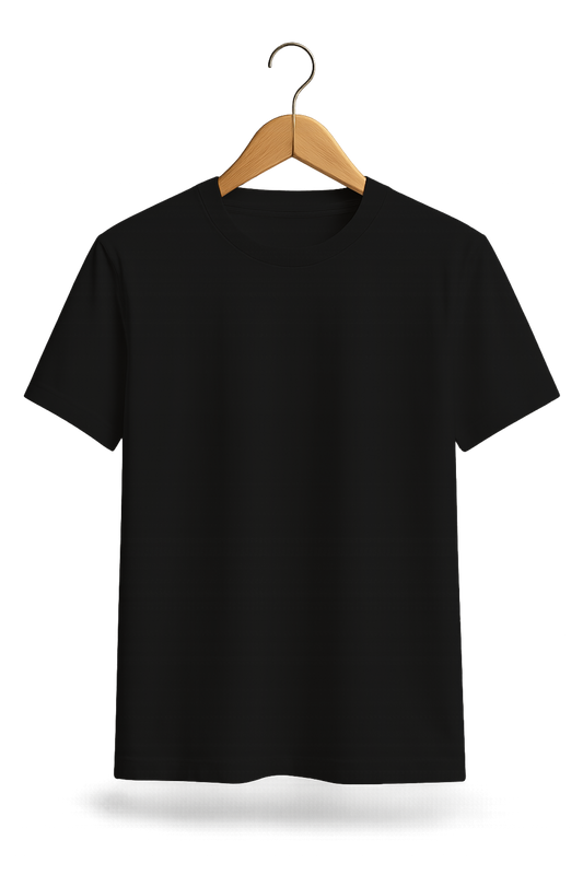 Premium Cotton Regular Fit T-Shirt - Essential Collection (Mono Black)
