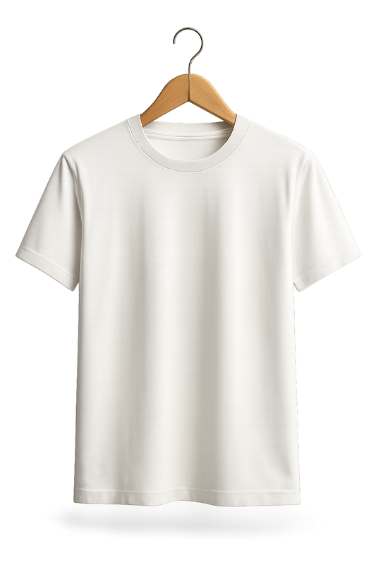 Premium Cotton Regular Fit T-Shirt - Essential Collection (Clean White)